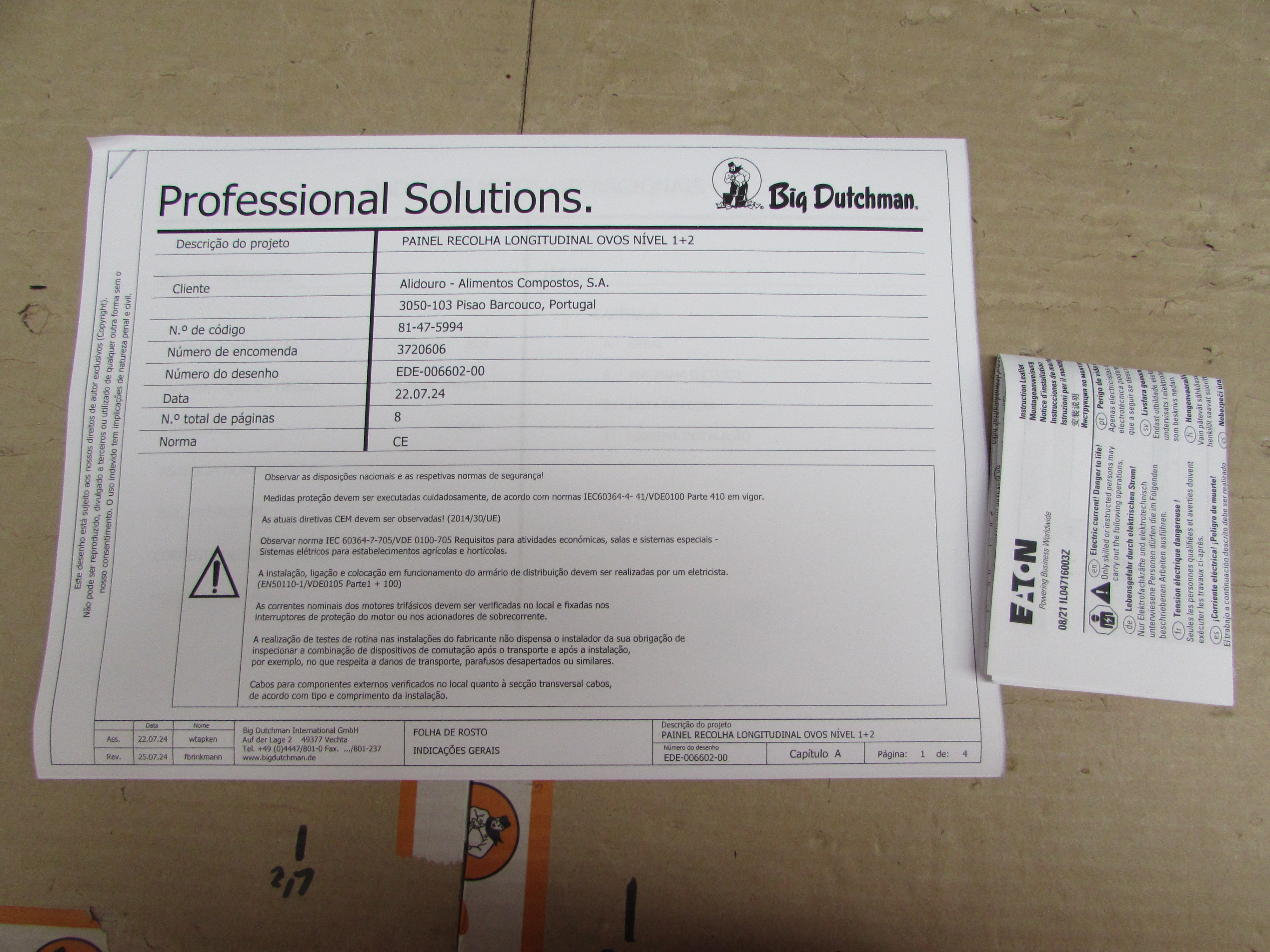 Control panel Alidouro long.egg collection Level 1+2